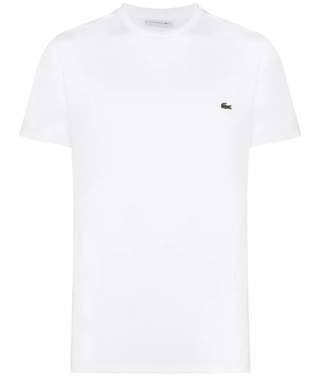 LACOSTE Белая хлопковая футболка, фото 1