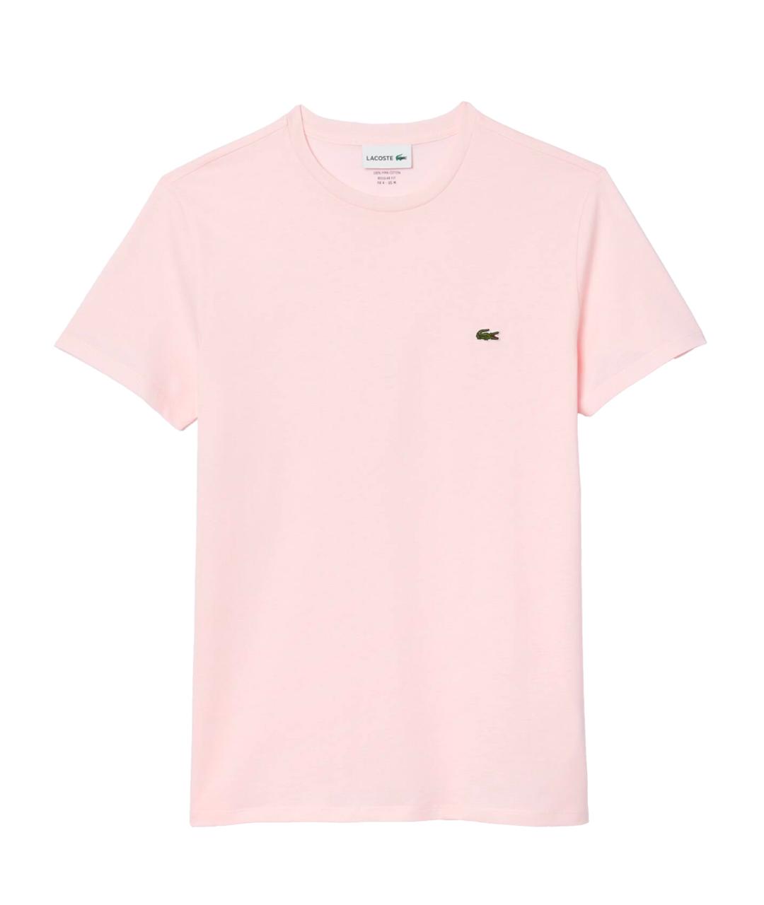 LACOSTE Розовая хлопковая футболка, фото 1