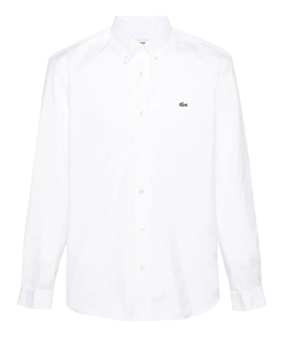 LACOSTE Белая хлопковая кэжуал рубашка, фото 1