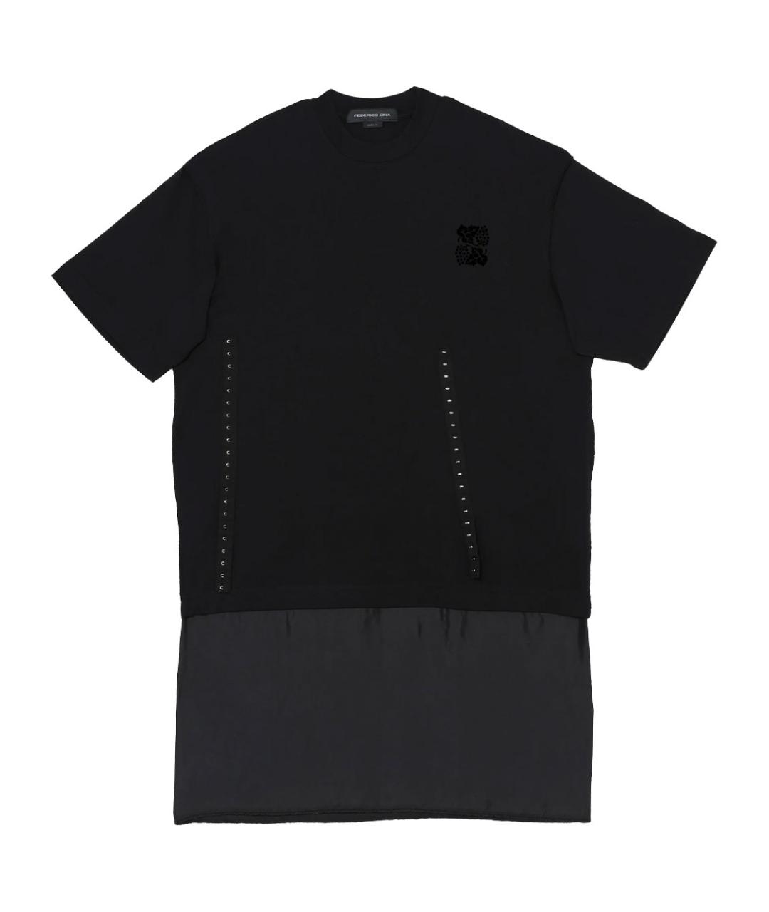 FEDERICO CINA Черное хлопковое платье, фото 1