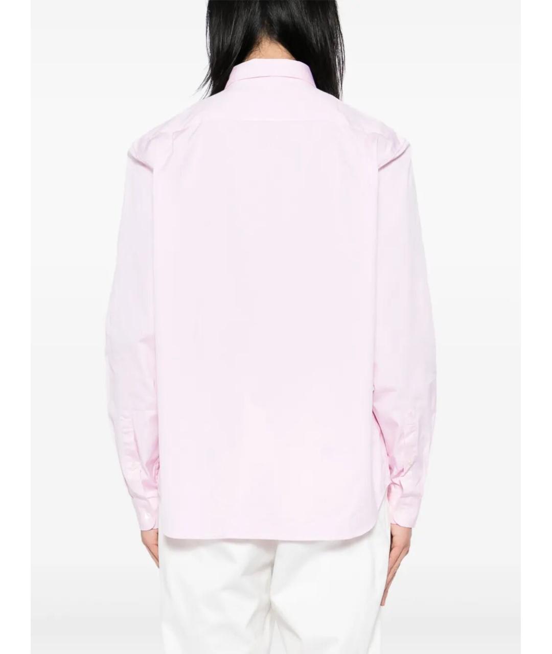 LACOSTE Розовая хлопковая кэжуал рубашка, фото 4