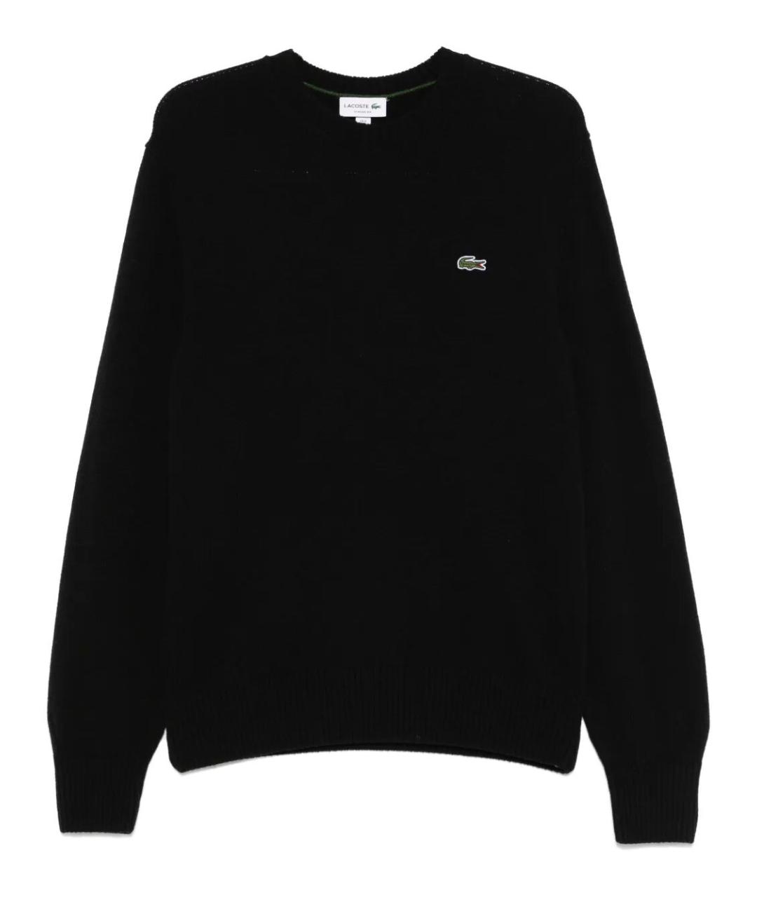 LACOSTE Черный шерстяной джемпер / свитер, фото 1