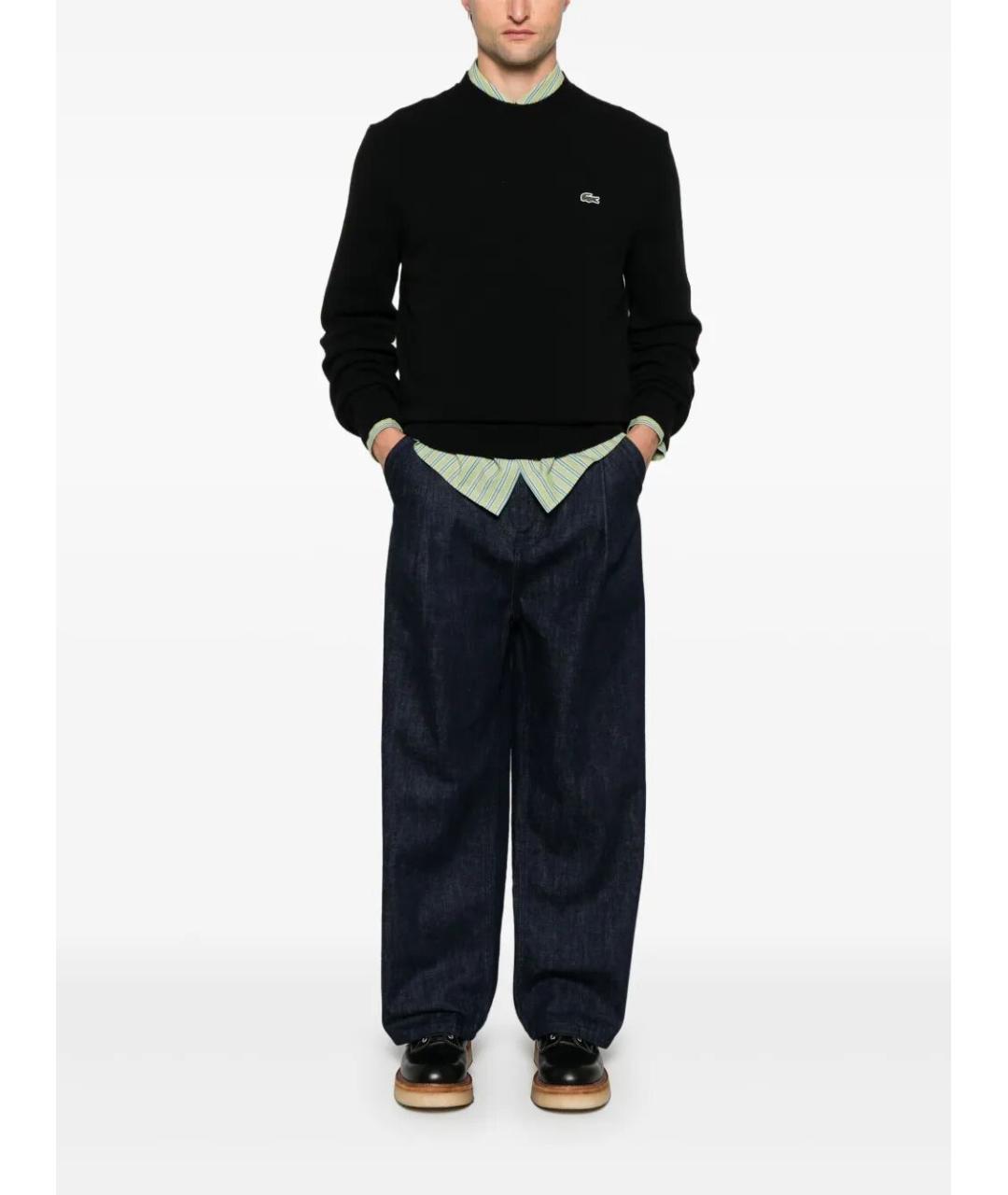 LACOSTE Черный шерстяной джемпер / свитер, фото 2