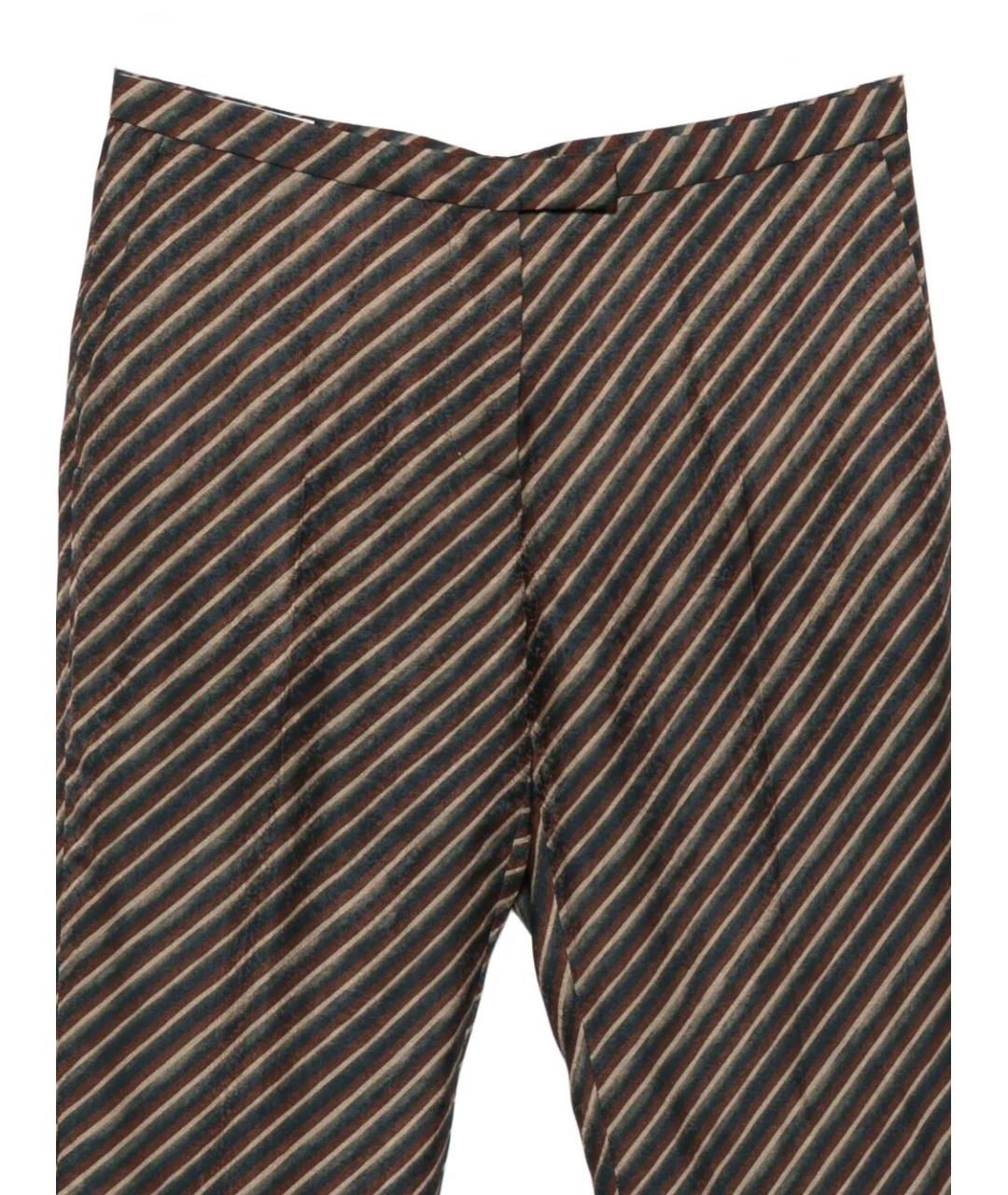 DRIES VAN NOTEN Мульти шерстяные прямые брюки, фото 3