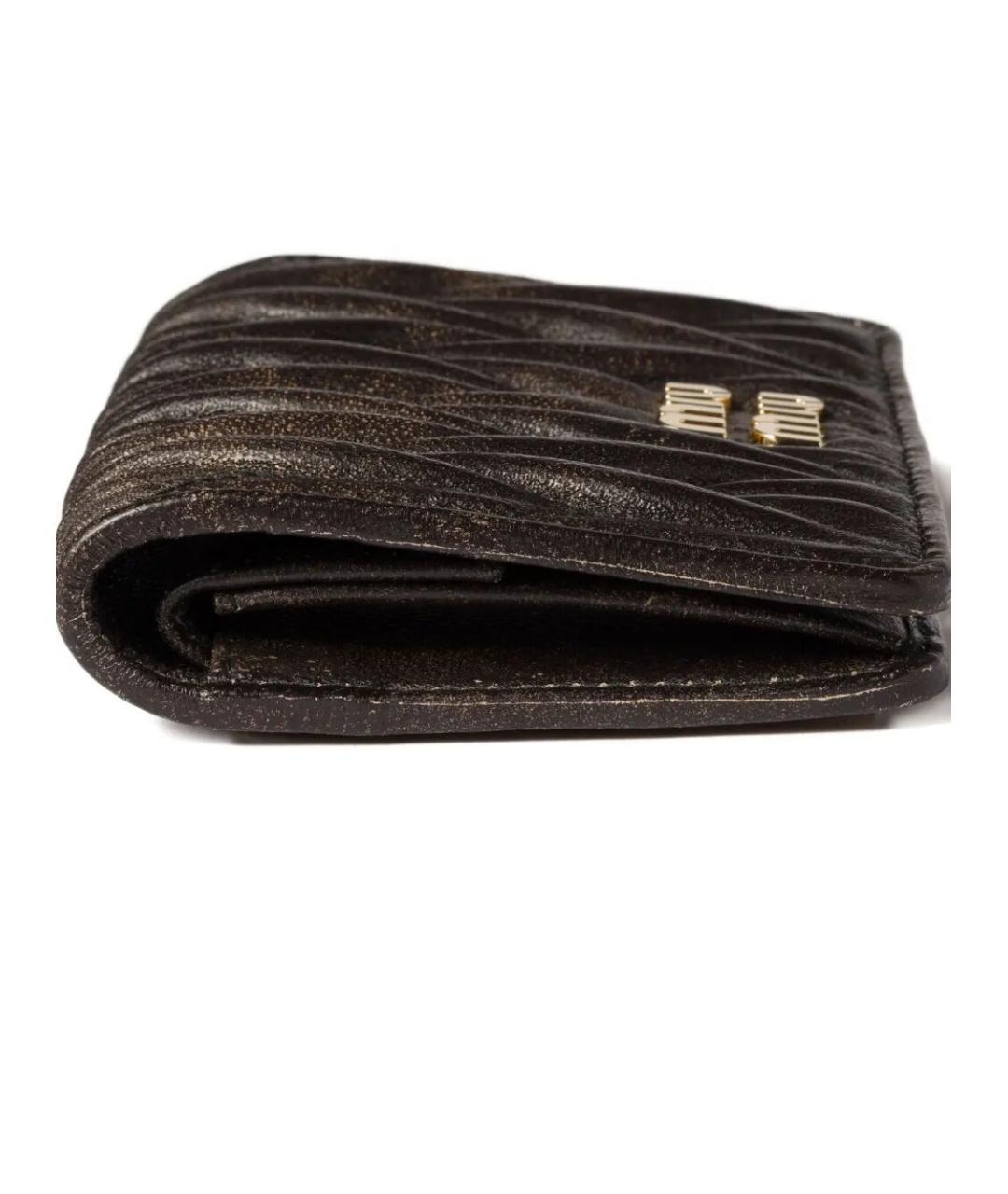 MIU MIU Коричневый кожаный кошелек, фото 4