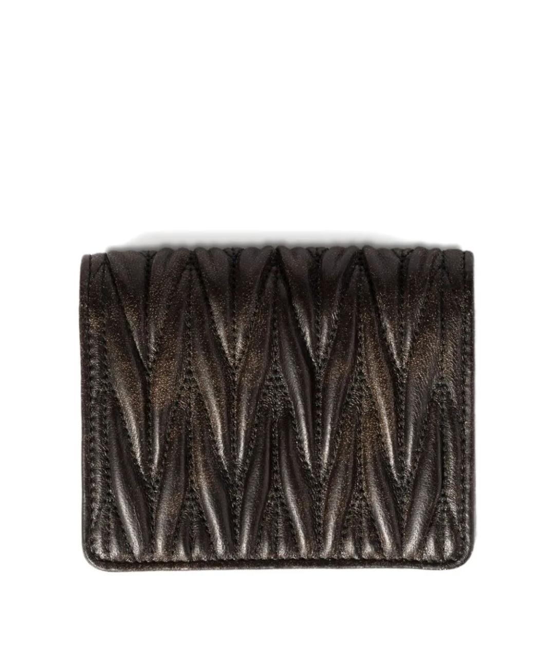 MIU MIU Коричневый кожаный кошелек, фото 3