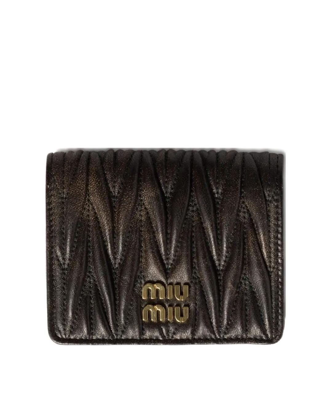 MIU MIU Коричневый кожаный кошелек, фото 1