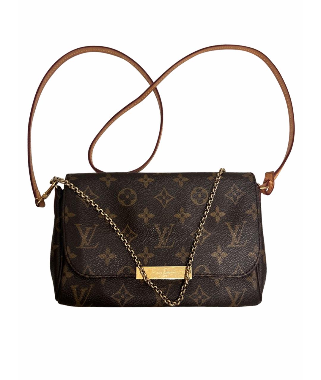 LOUIS VUITTON Коричневая сумка через плечо из искусственной кожи, фото 1