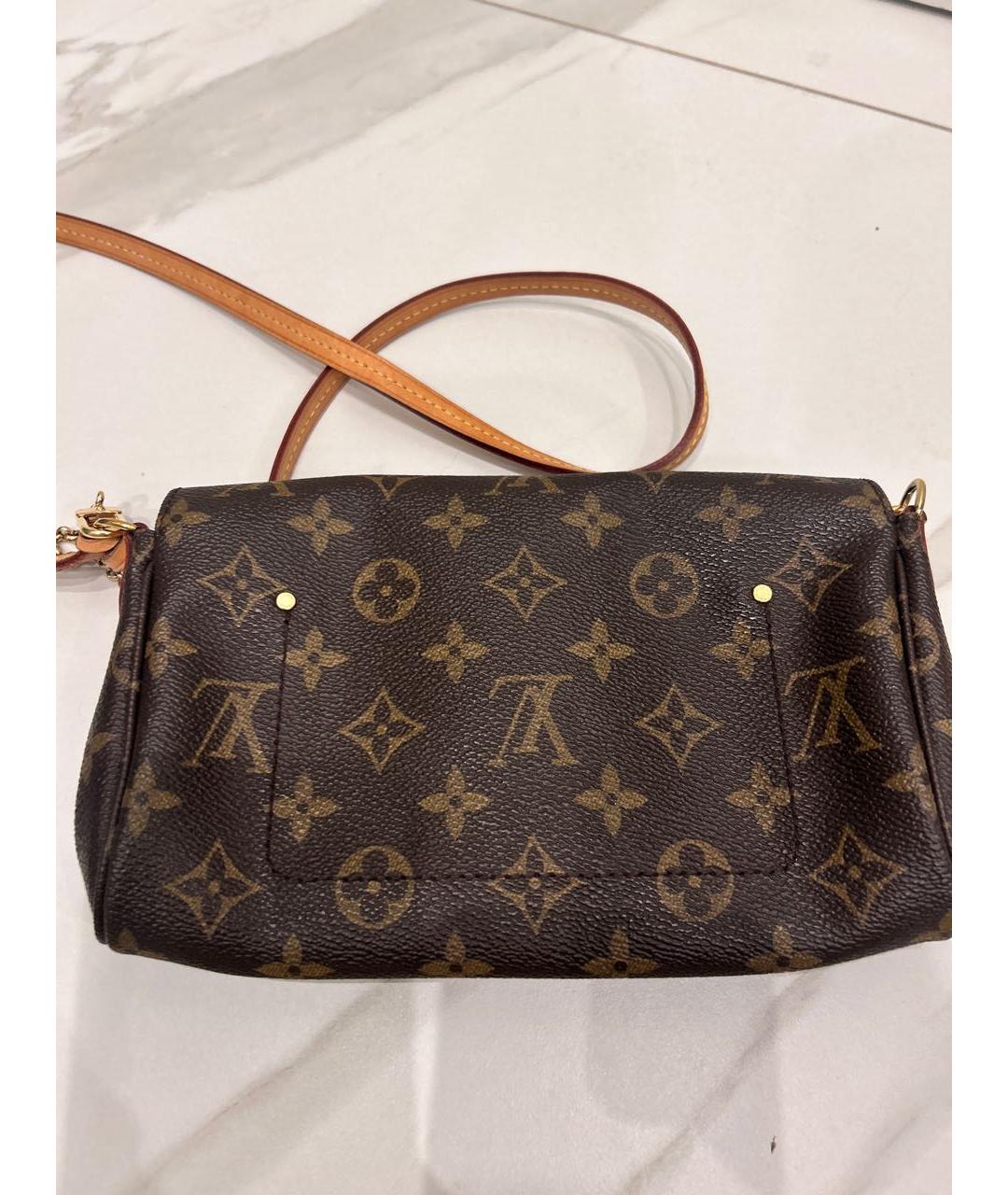 LOUIS VUITTON Коричневая сумка через плечо из искусственной кожи, фото 3