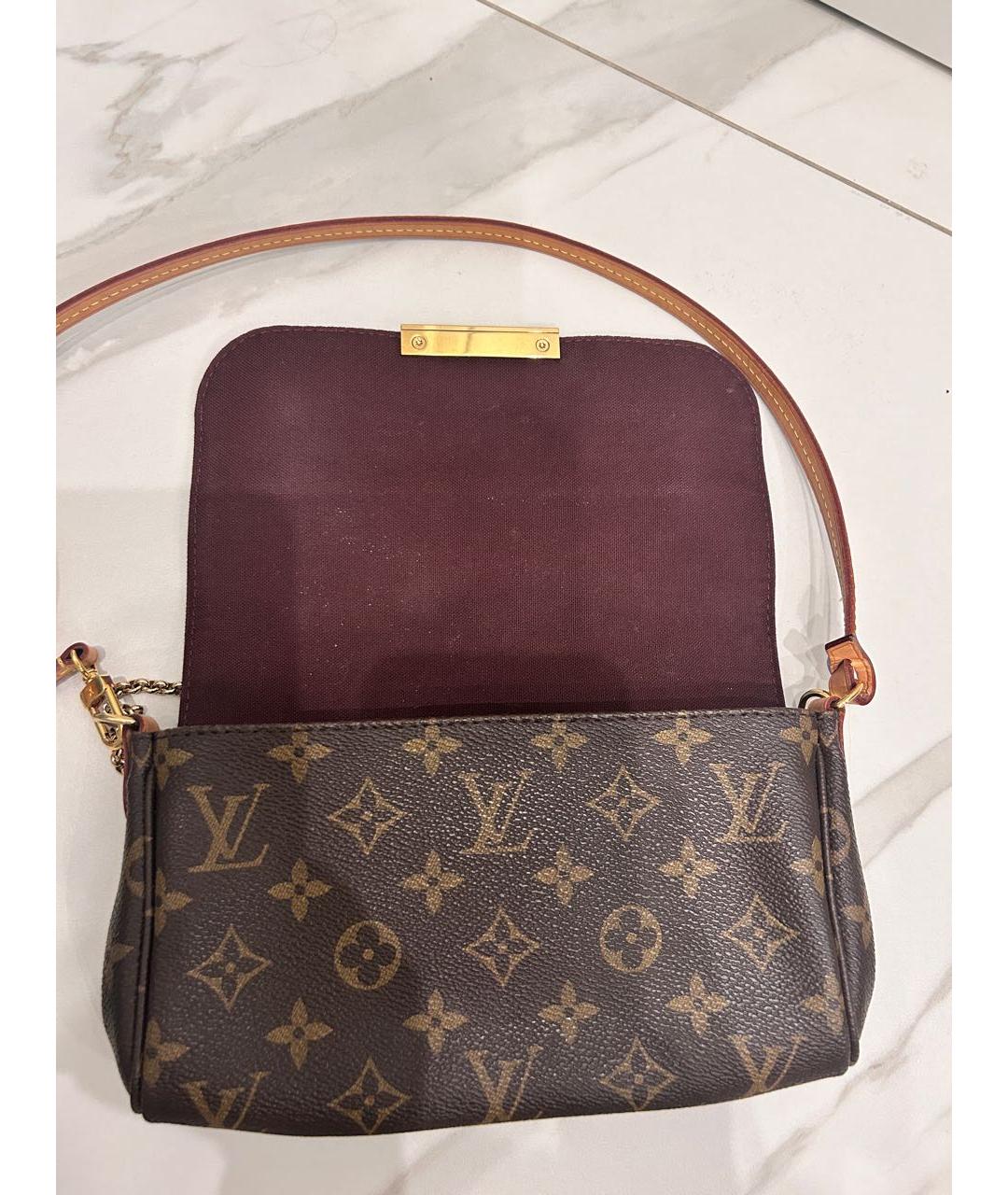 LOUIS VUITTON Коричневая сумка через плечо из искусственной кожи, фото 4