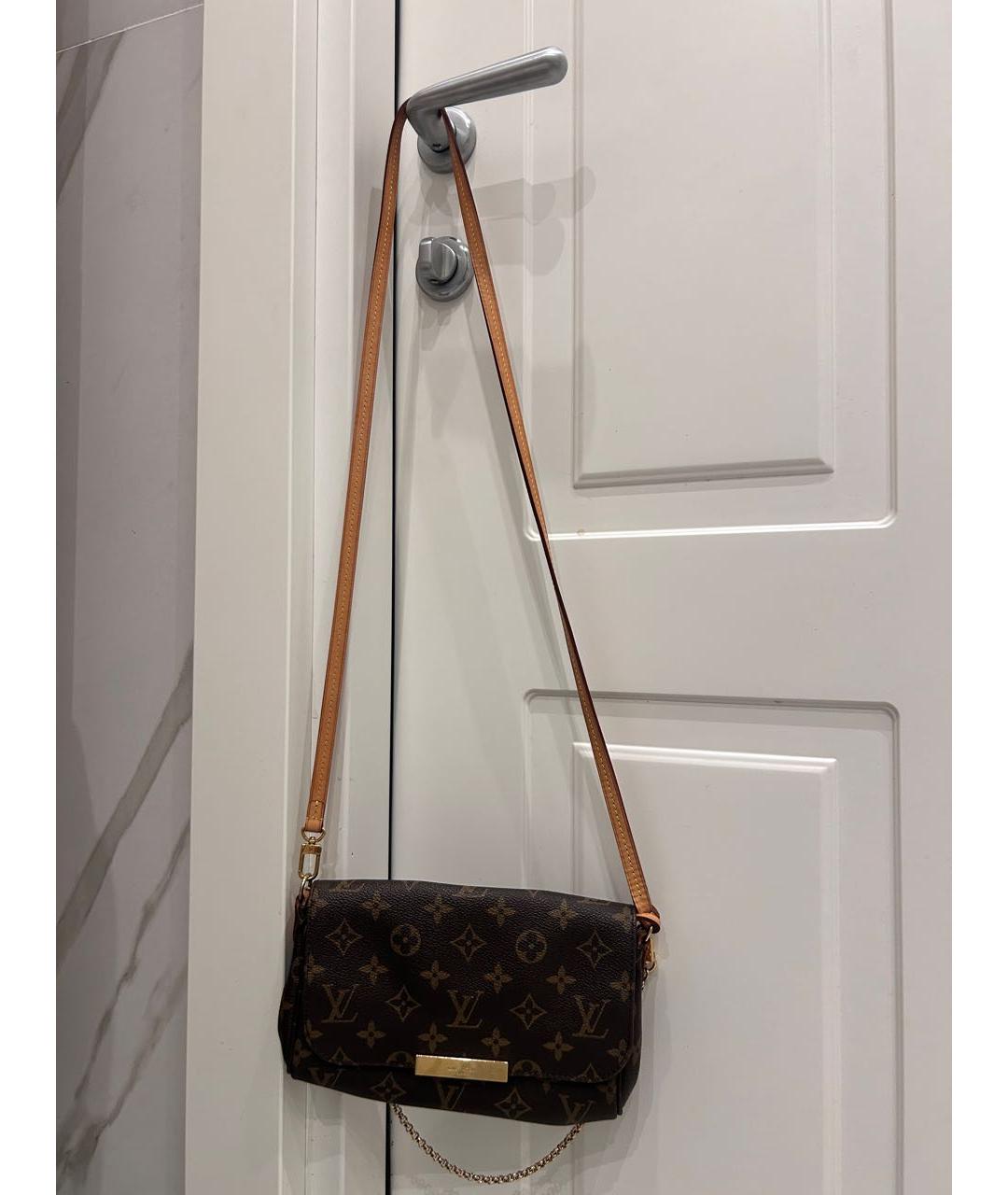 LOUIS VUITTON Коричневая сумка через плечо из искусственной кожи, фото 9