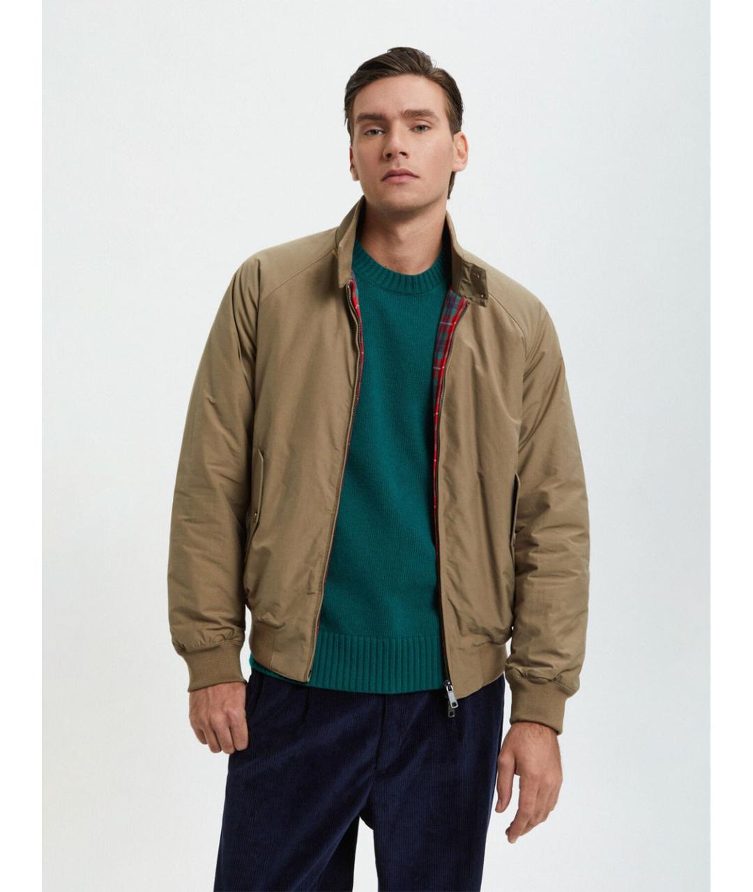 BARRACUTA Бежевая полиэстеровая куртка, фото 2