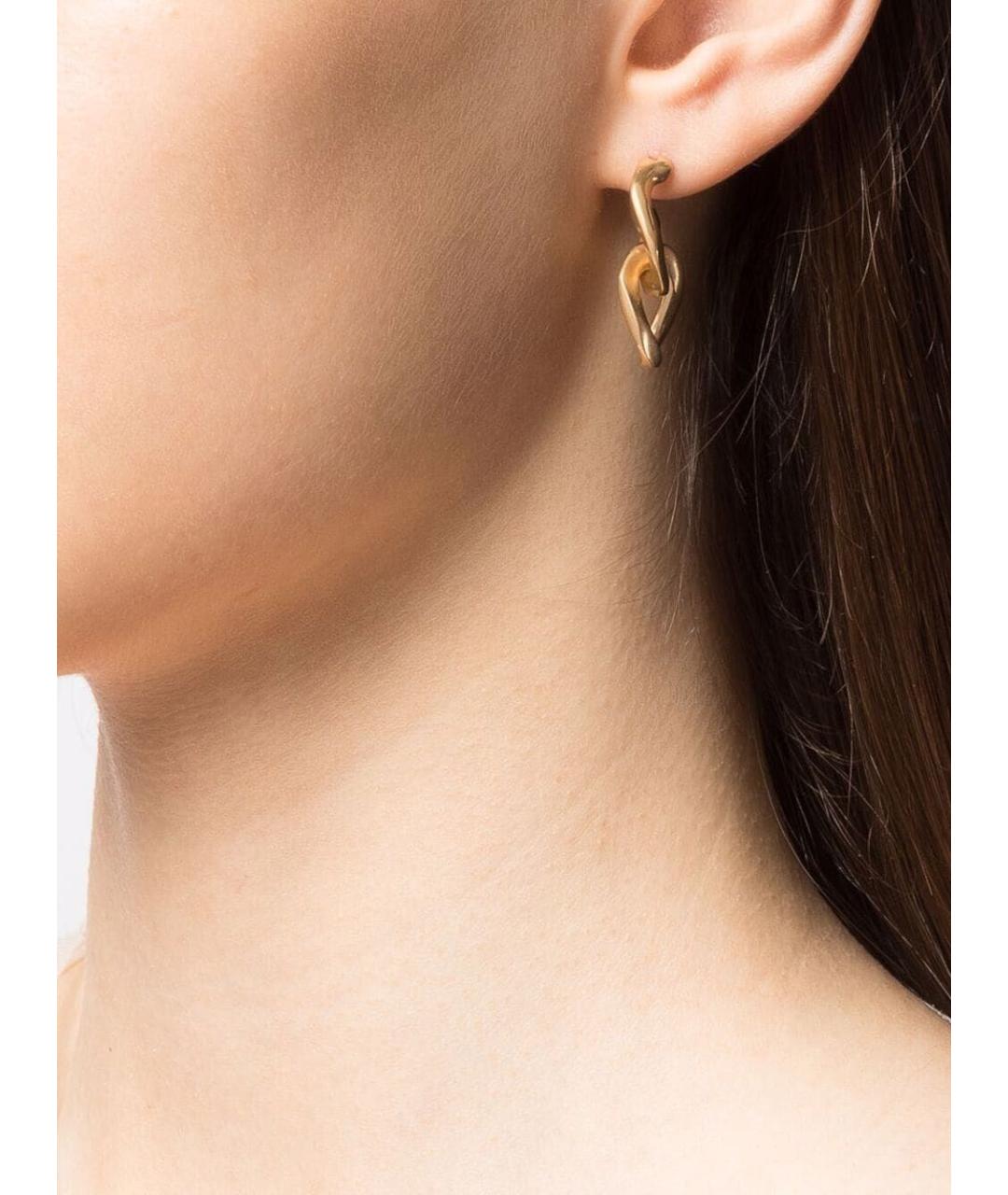 MAISON MARGIELA Золотые латунные серьги, фото 2