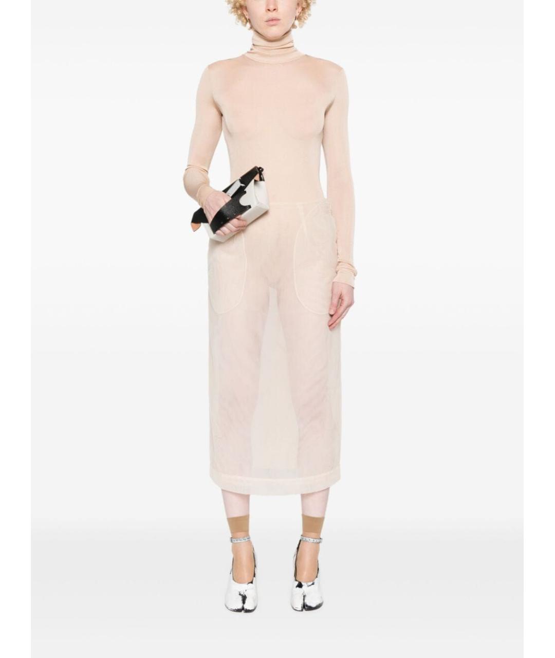 MAISON MARGIELA Бежевая вискозная водолазка, фото 5