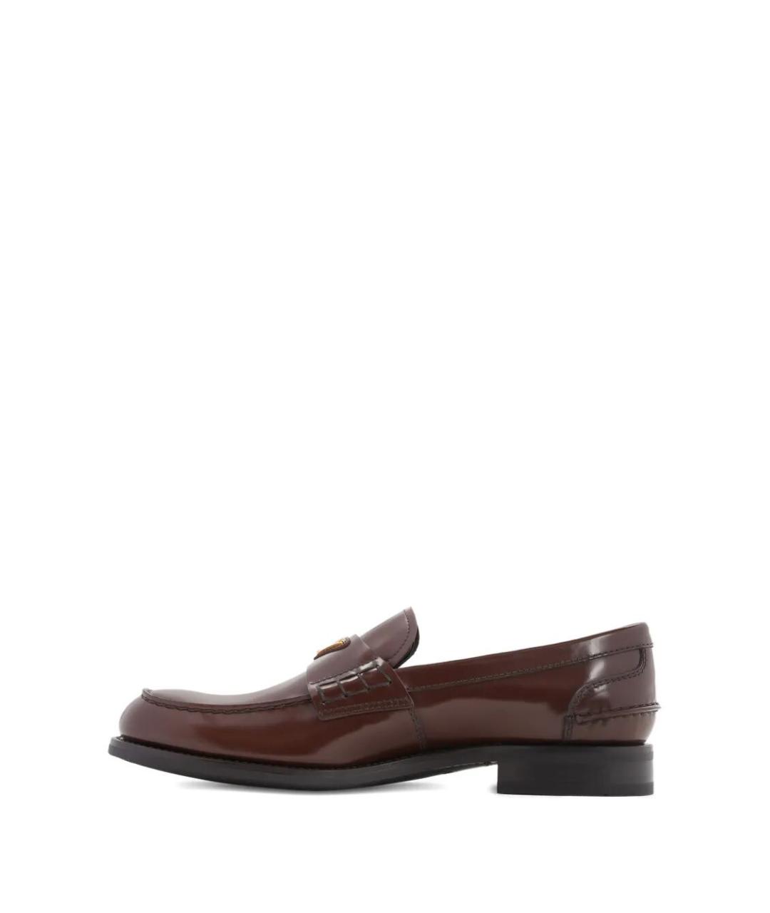 PRADA Коричневые кожаные лоферы, фото 4
