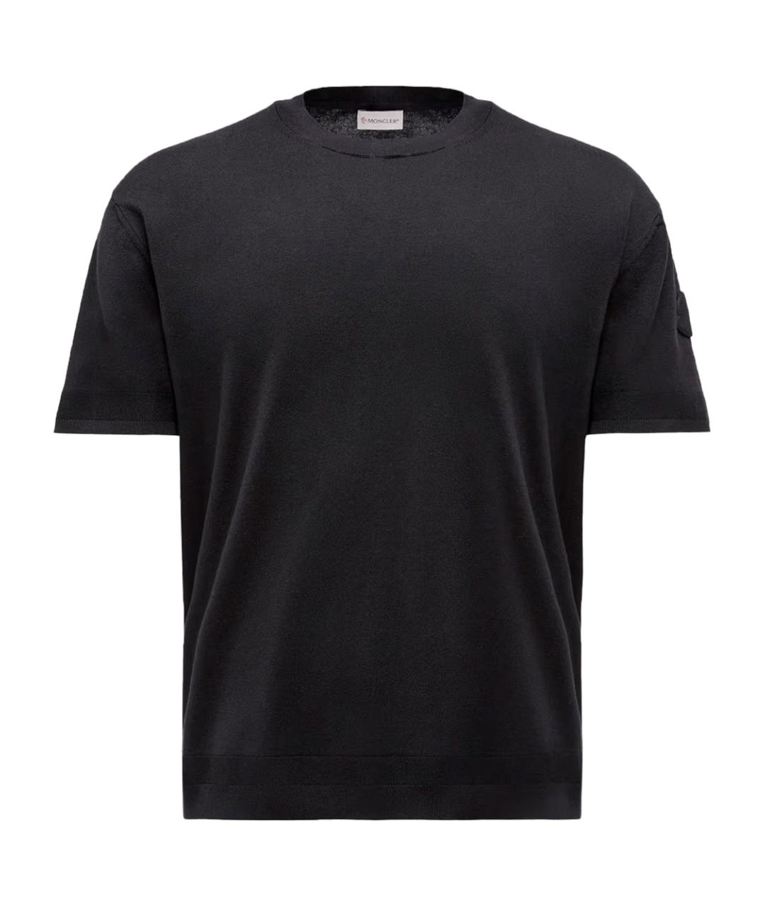 MONCLER Черный шелковый джемпер / свитер, фото 1