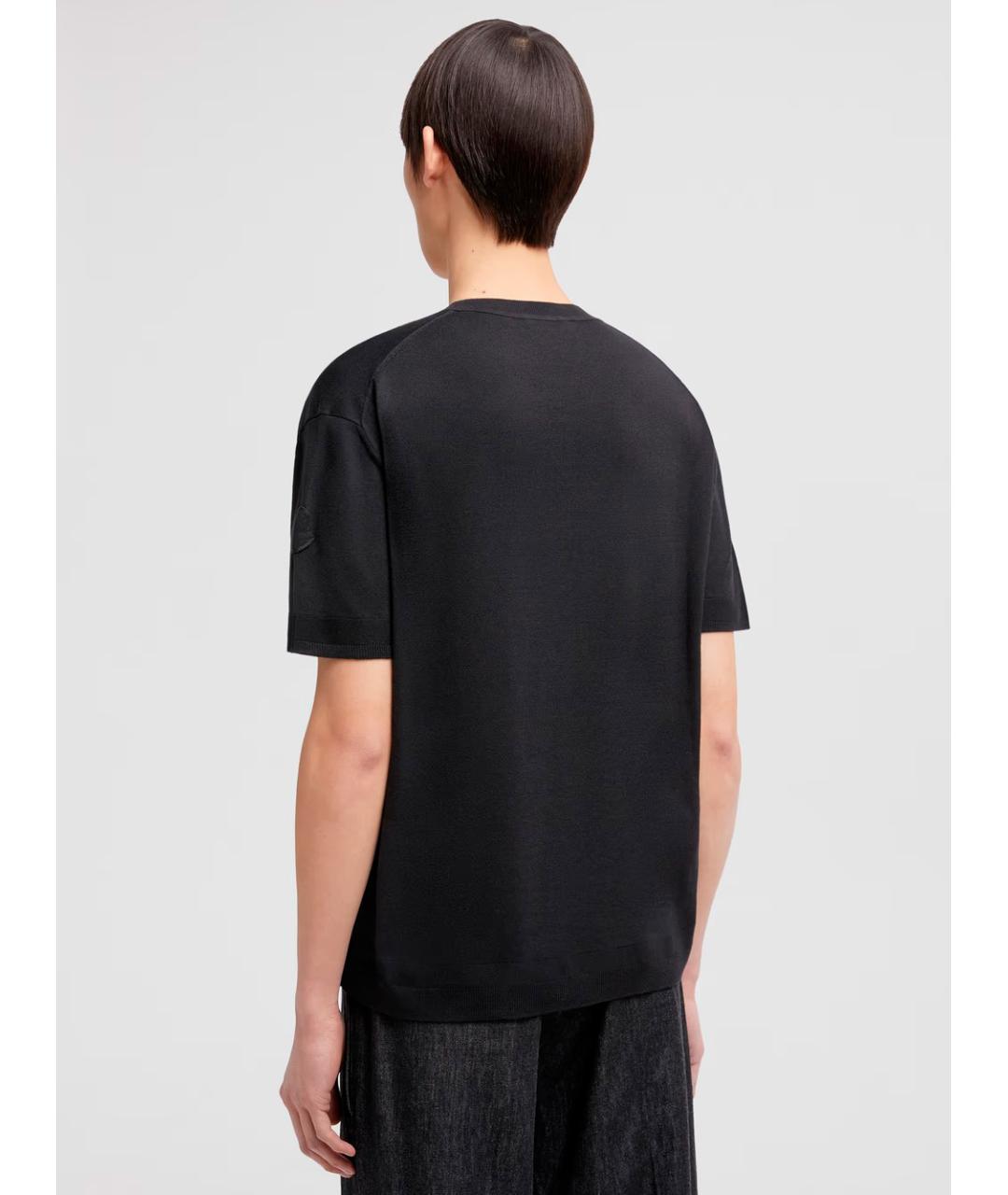 MONCLER Черный шелковый джемпер / свитер, фото 3