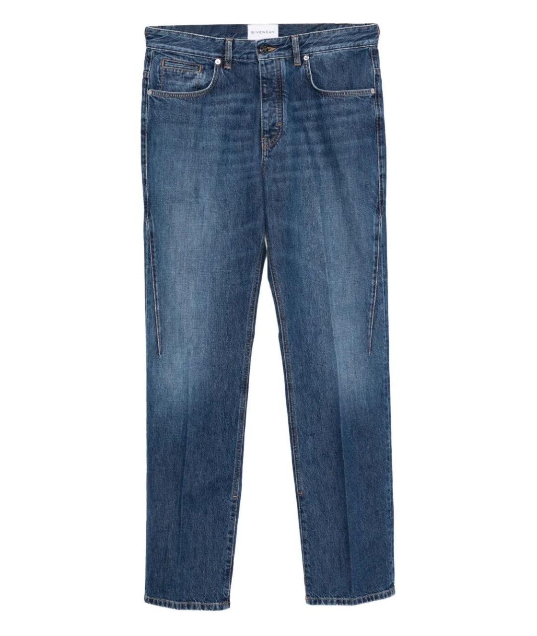 GIVENCHY Синие хлопковые прямые джинсы, фото 1