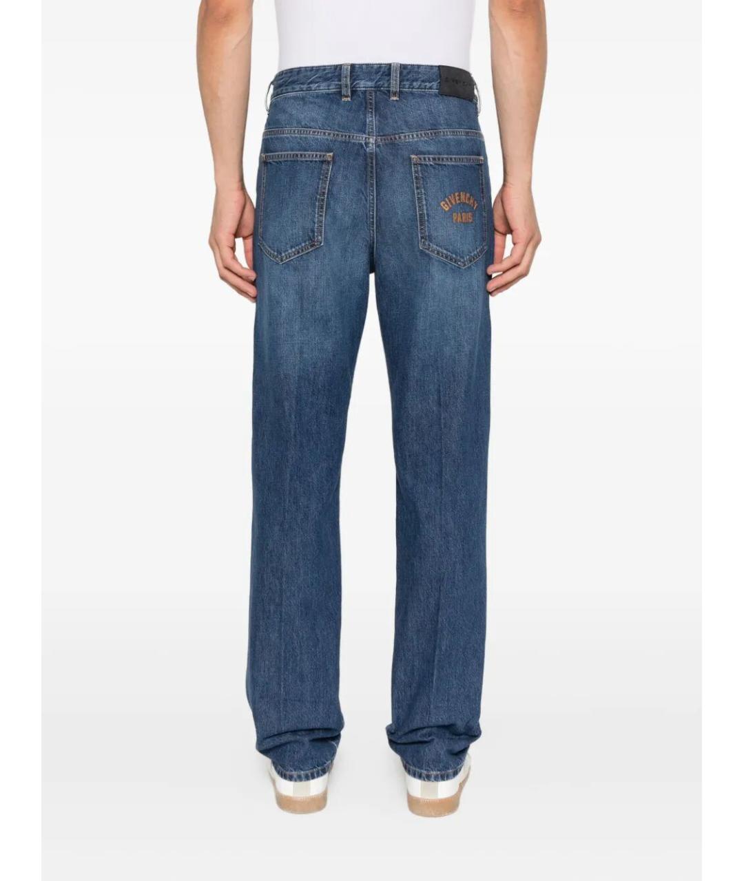 GIVENCHY Синие хлопковые прямые джинсы, фото 3