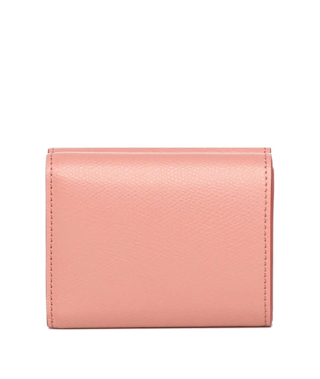 FENDI Коралловый кожаный кошелек, фото 4
