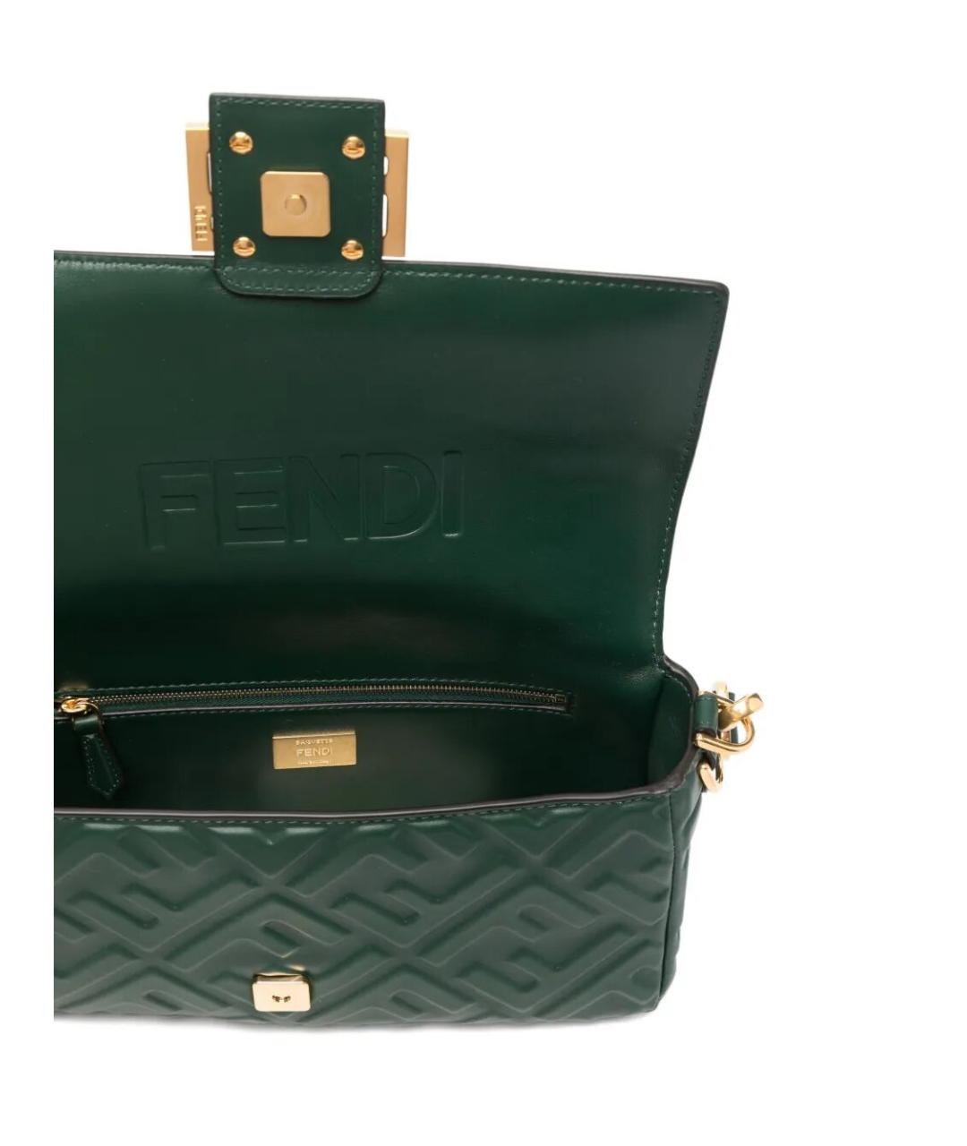 FENDI Зеленая кожаная сумка через плечо, фото 5