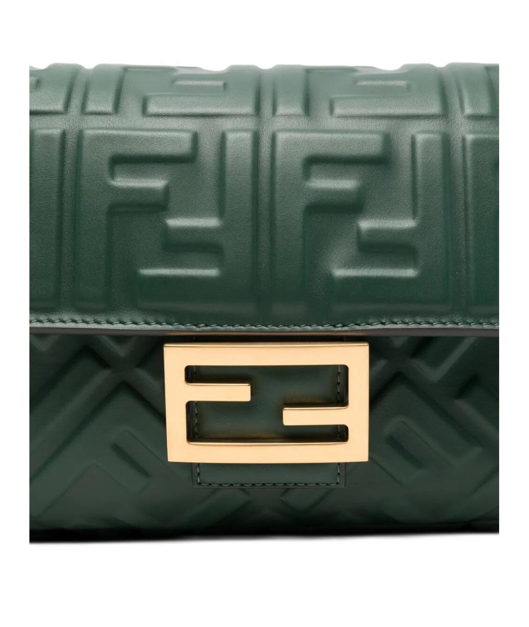 FENDI Зеленая кожаная сумка через плечо, фото 4