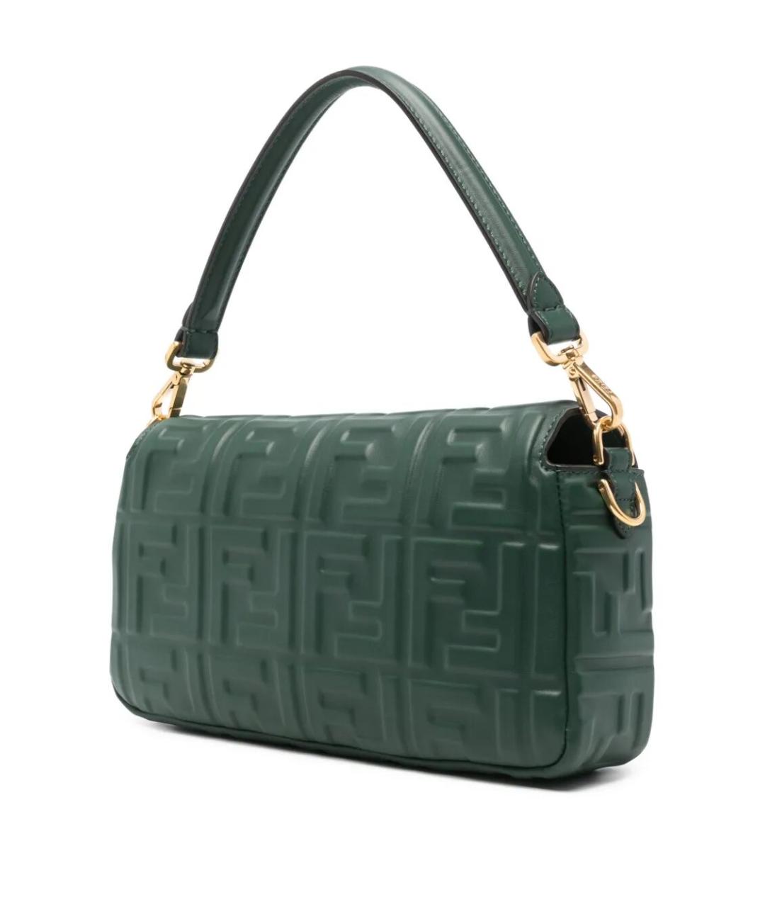 FENDI Зеленая кожаная сумка через плечо, фото 3