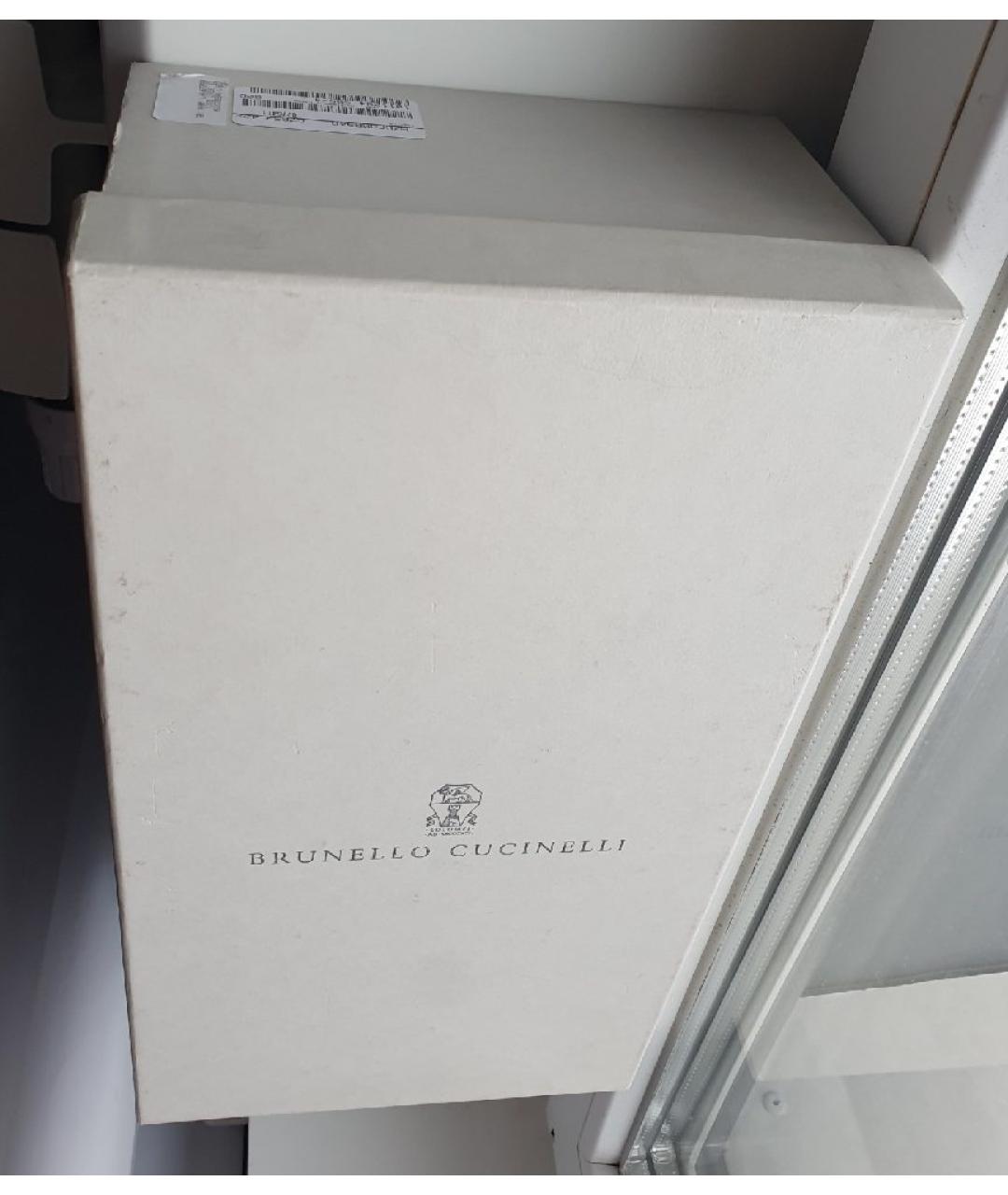 BRUNELLO CUCINELLI Бежевые замшевые лоферы, фото 5