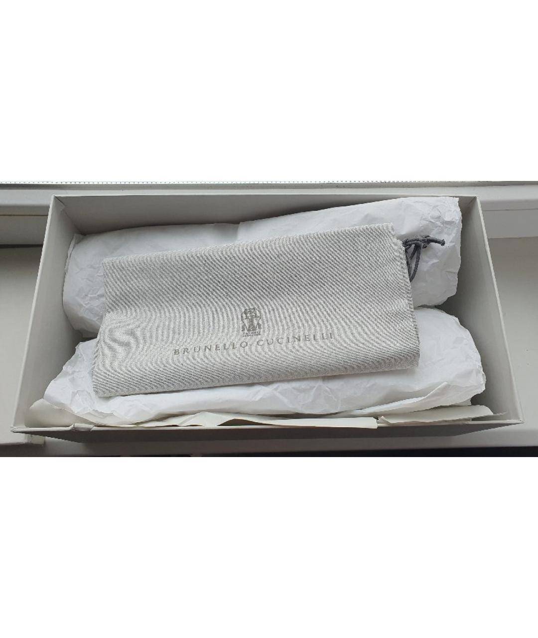 BRUNELLO CUCINELLI Бежевые замшевые лоферы, фото 4