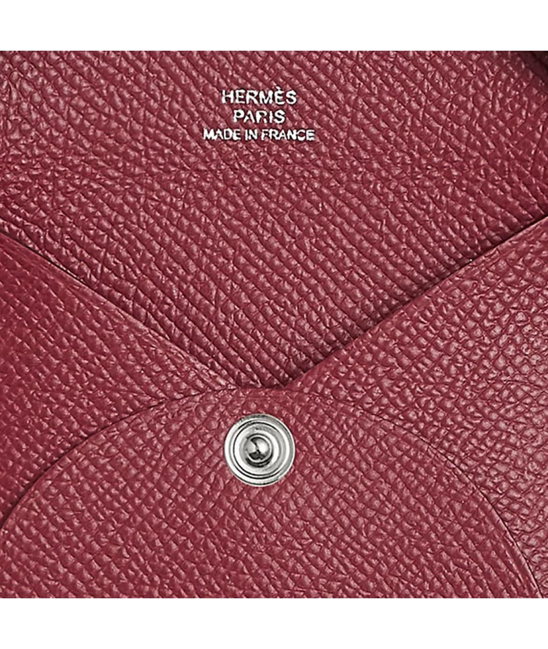 HERMES Красный кожаный кошелек, фото 3