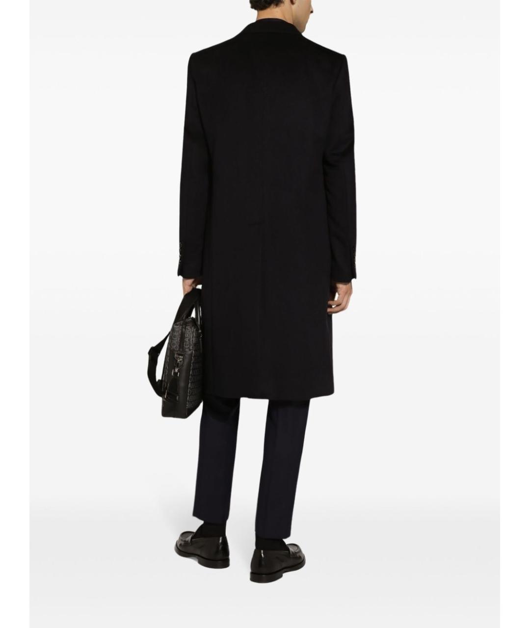 DOLCE&GABBANA Темно-синие шерстяные классические брюки, фото 5