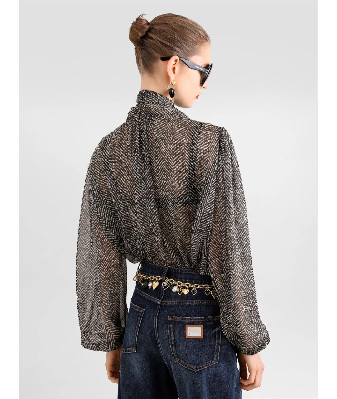 DOLCE&GABBANA Мульти шелковая блузы, фото 3