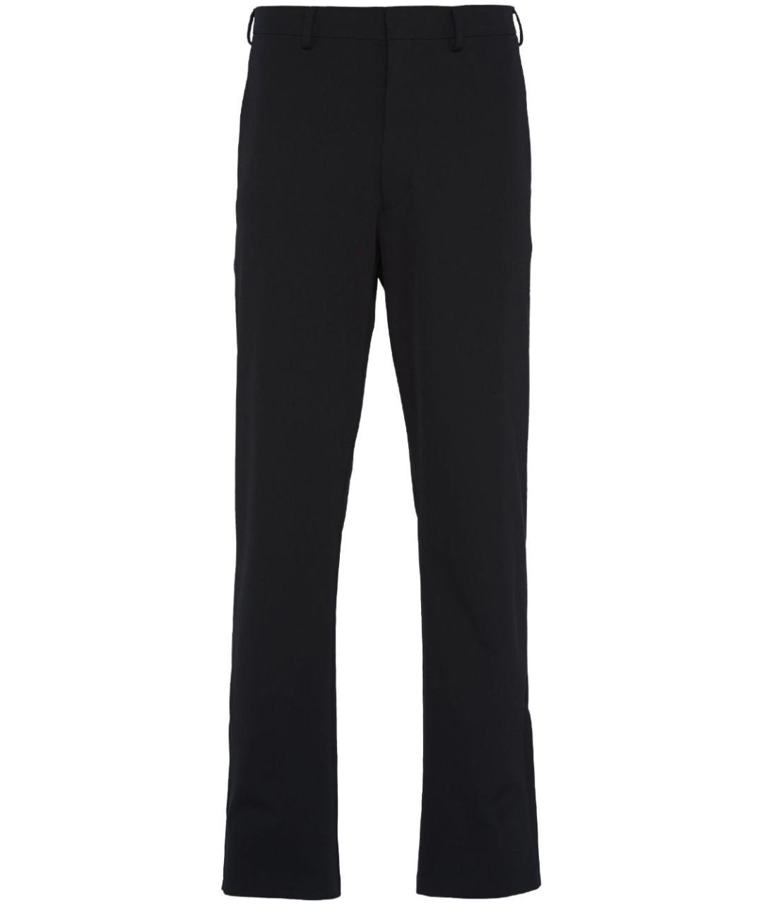 PRADA Черные хлопковые повседневные брюки, фото 1