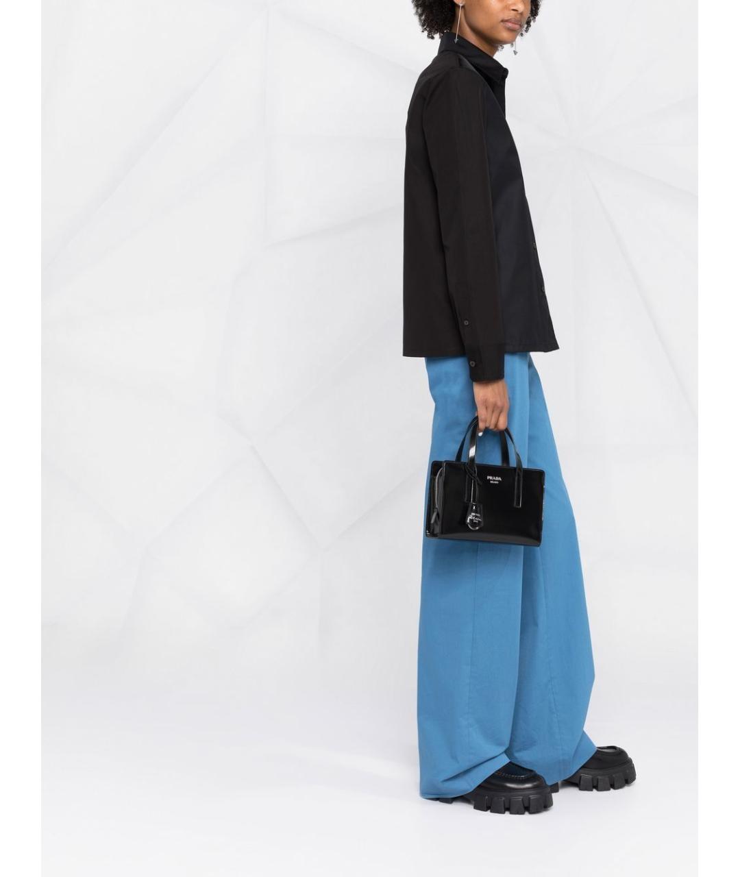 PRADA Черная кожаная сумка тоут, фото 4