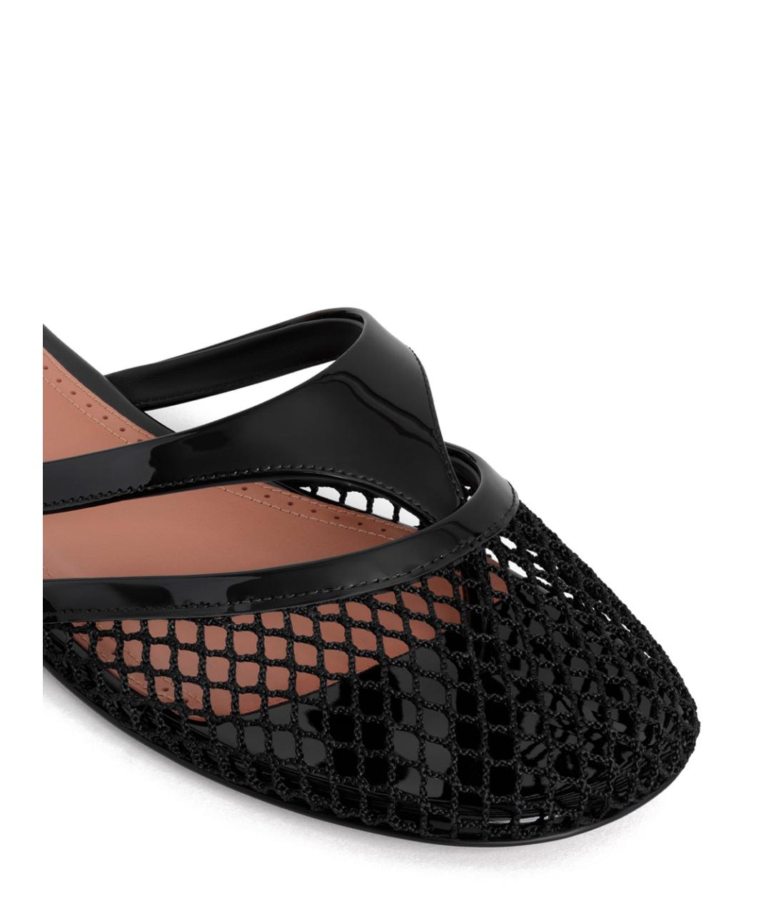 ALAIA Черные кожаные шлепанцы, фото 4