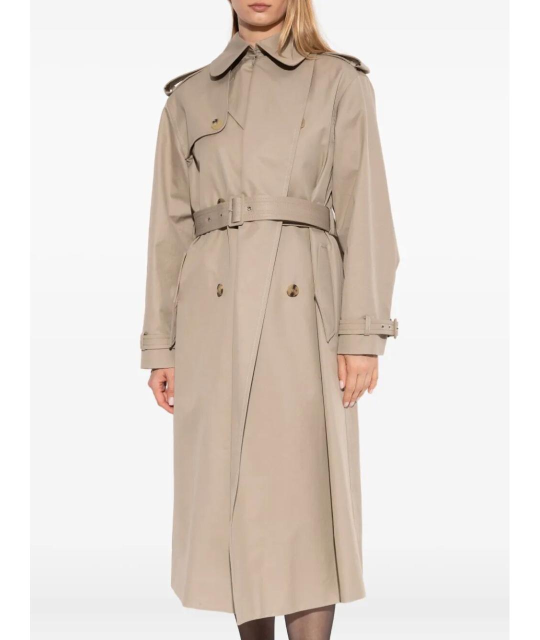 ALEXANDER MCQUEEN Бежевый хлопковый тренч/плащ, фото 2