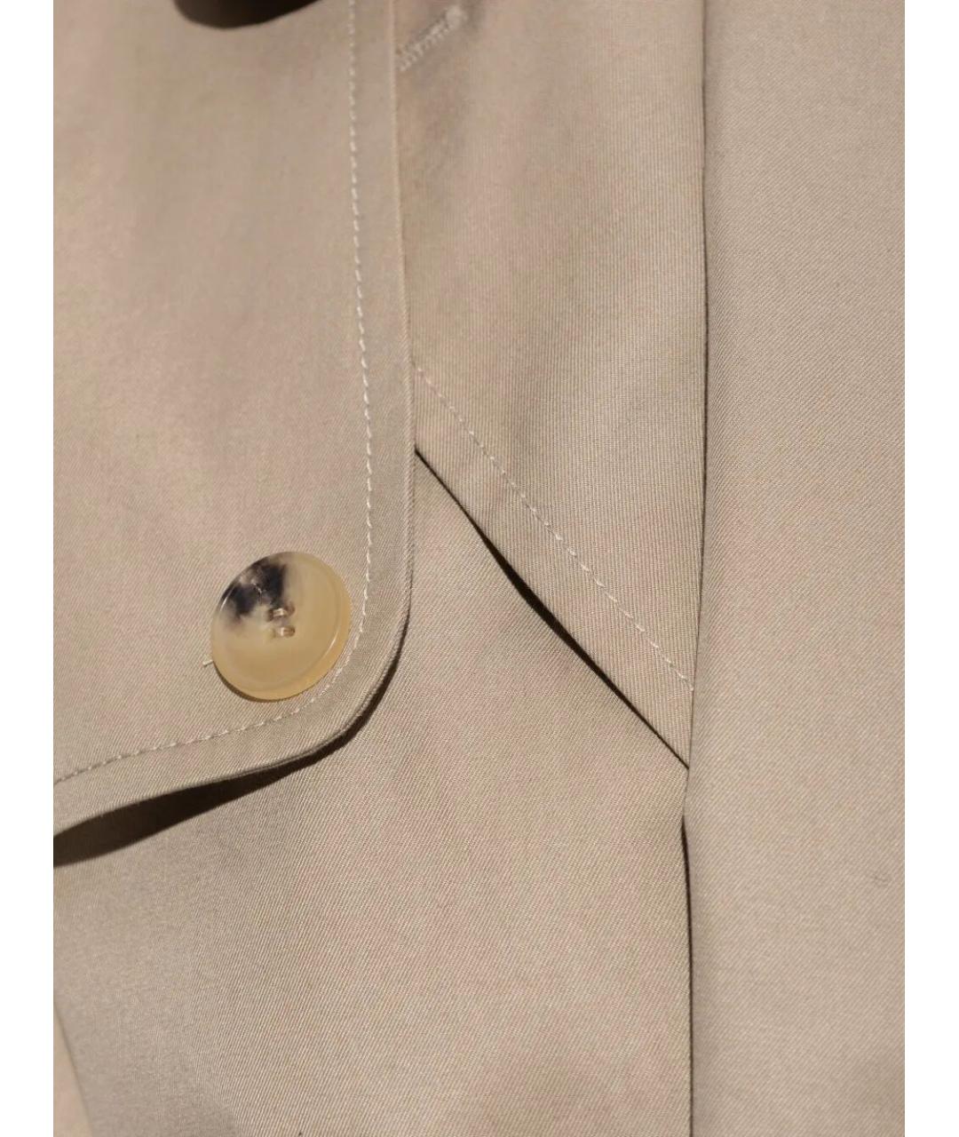 ALEXANDER MCQUEEN Бежевый хлопковый тренч/плащ, фото 4