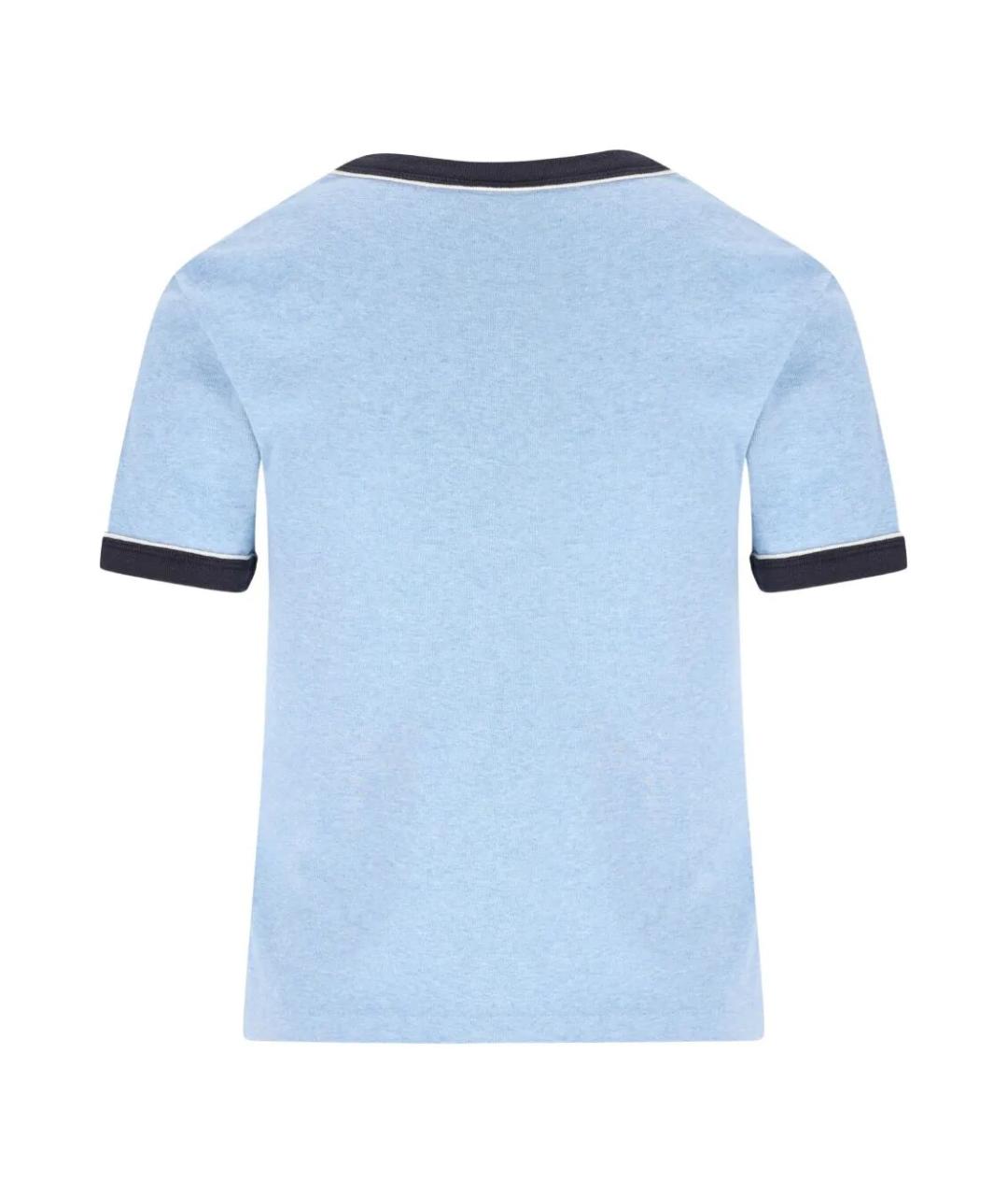 CHLOE Голубая хлопковая футболка, фото 2
