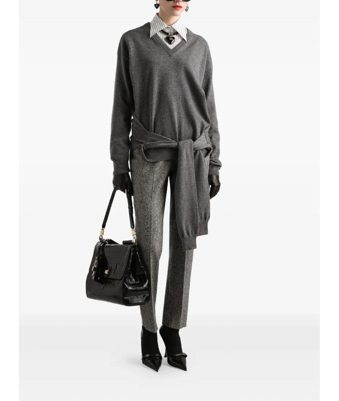 DOLCE&GABBANA Серый кашемировый джемпер / свитер, фото 2