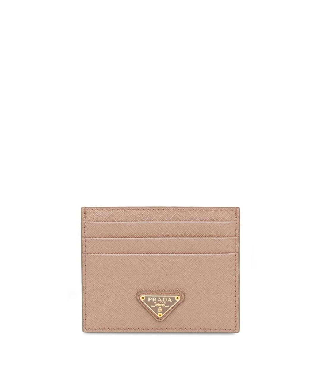 PRADA Бежевый кожаный кардхолдер, фото 1