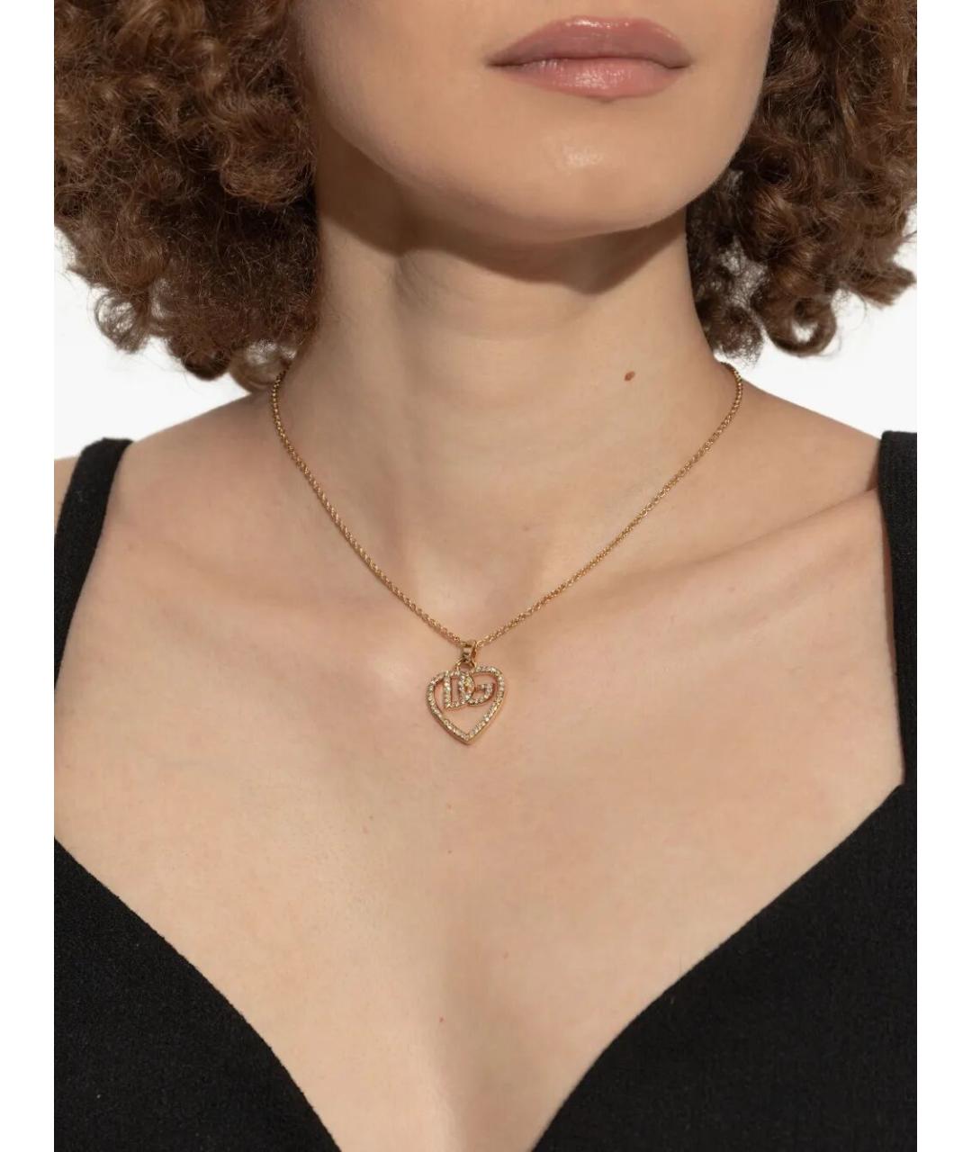 DOLCE&GABBANA Золотое латунное колье, фото 2