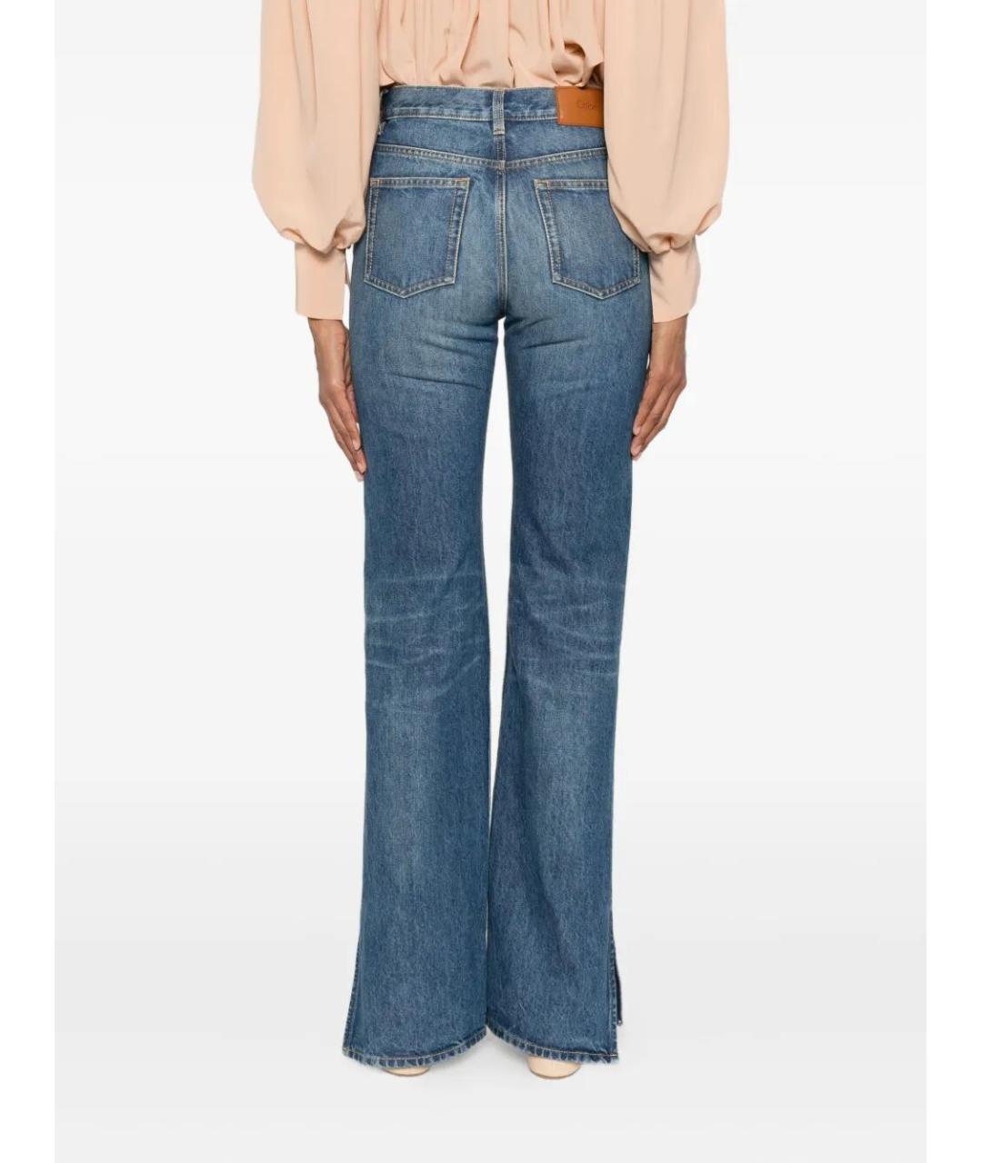 CHLOE Голубые хлопковые прямые джинсы, фото 5