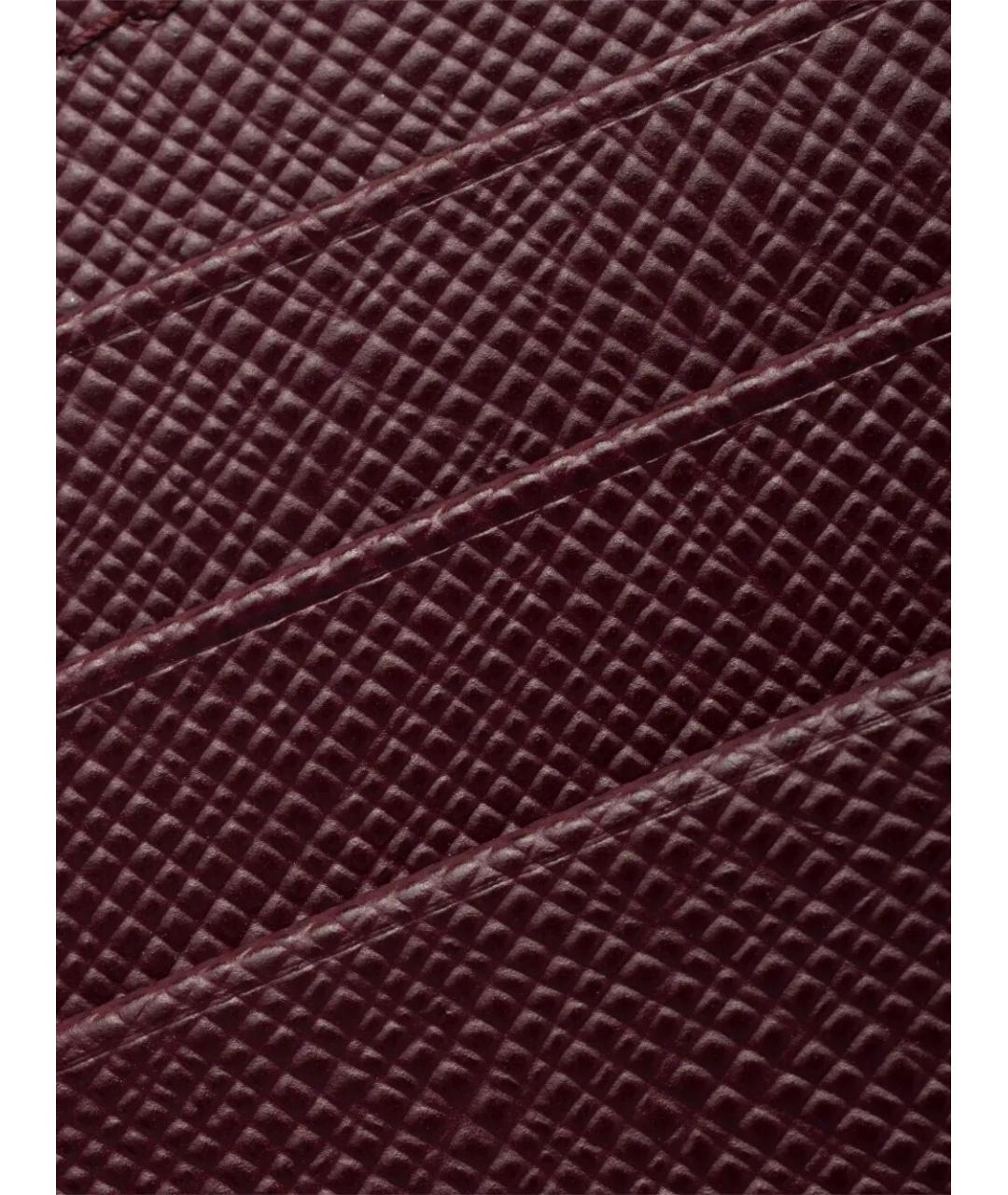 PRADA Бордовый кожаный кардхолдер, фото 3