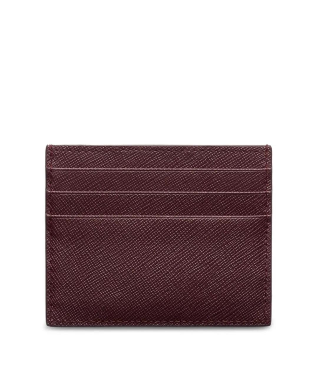PRADA Бордовый кожаный кардхолдер, фото 2