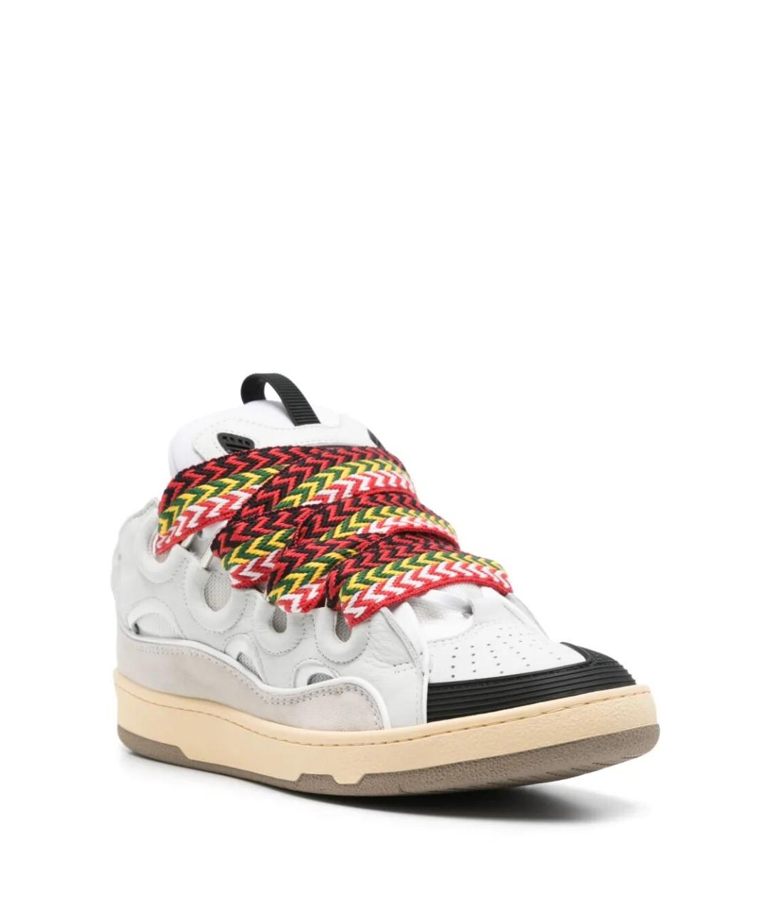 LANVIN Белые кожаные кроссовки, фото 2