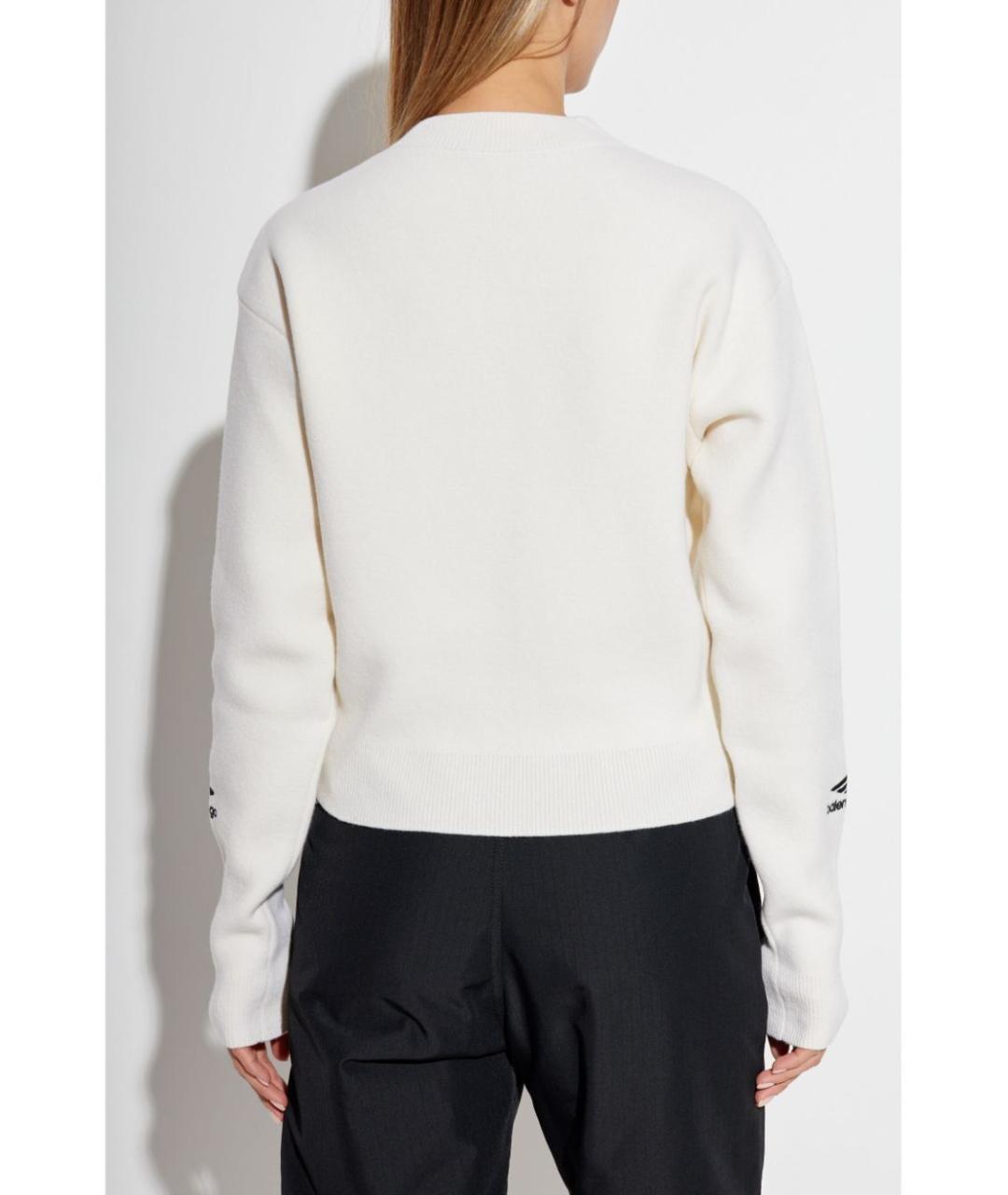 BALENCIAGA Белый шерстяной джемпер / свитер, фото 5