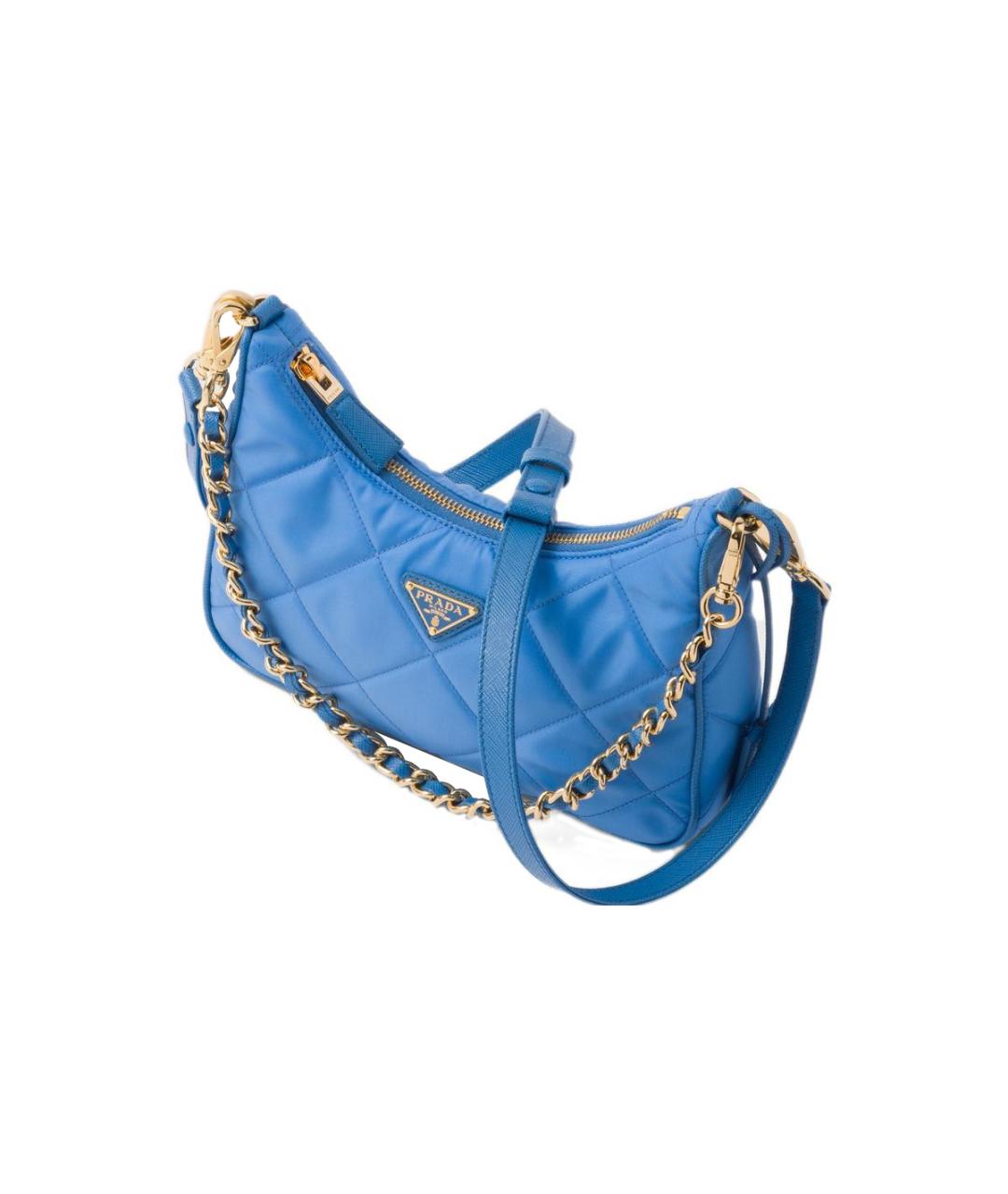PRADA Синяя тканевая сумка через плечо, фото 3