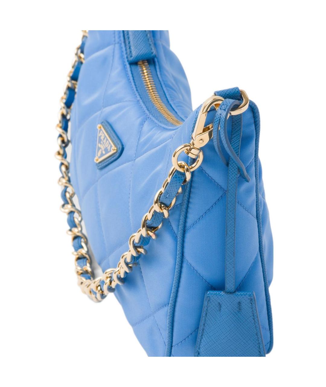 PRADA Синяя тканевая сумка через плечо, фото 5