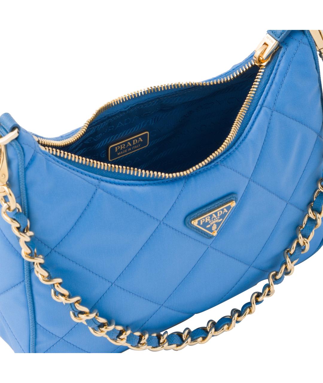 PRADA Синяя тканевая сумка через плечо, фото 4