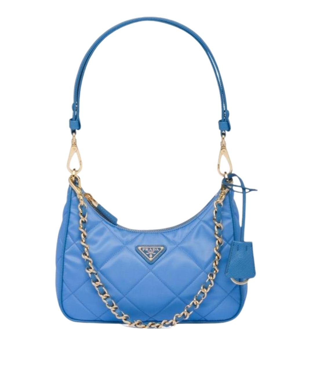 PRADA Синяя тканевая сумка через плечо, фото 1